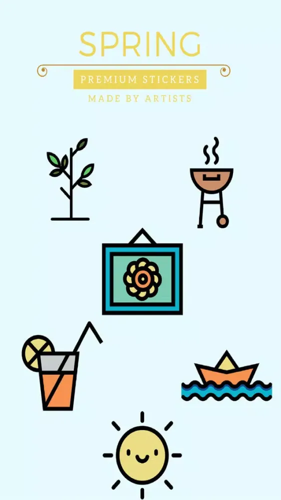 Ảnh chụp màn hình của Spring Stickers - Nature and sunshine