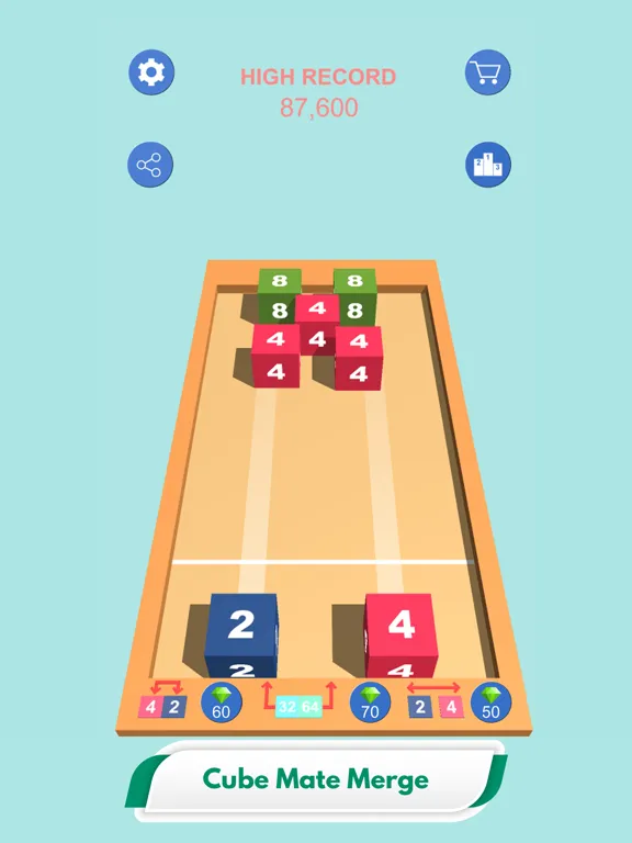 Cube Mate 2048 - Merge Puzzle iPad  Screenshots