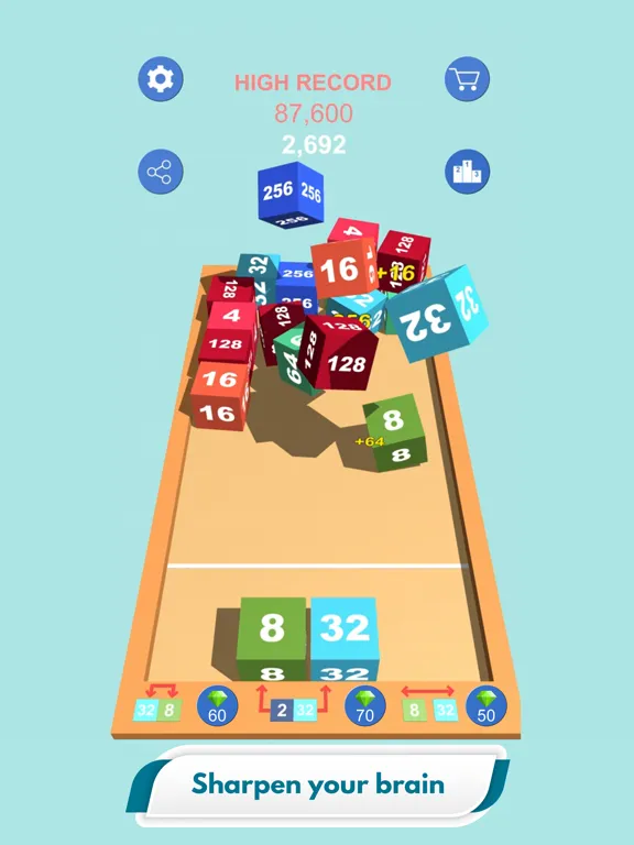 Cube Mate 2048 - Merge Puzzle iPad  Screenshots