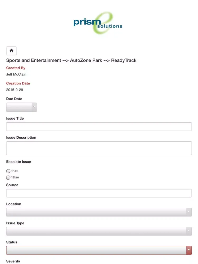 Tangkapan skrin Airline Data Form APP iPad 