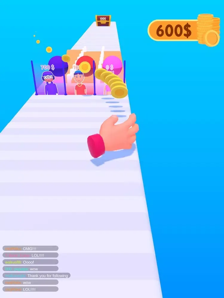 Tangkapan skrin Influencer Race iPad 