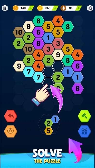 Hexa Merge Sort Puzzle Game سکرین شاٹس