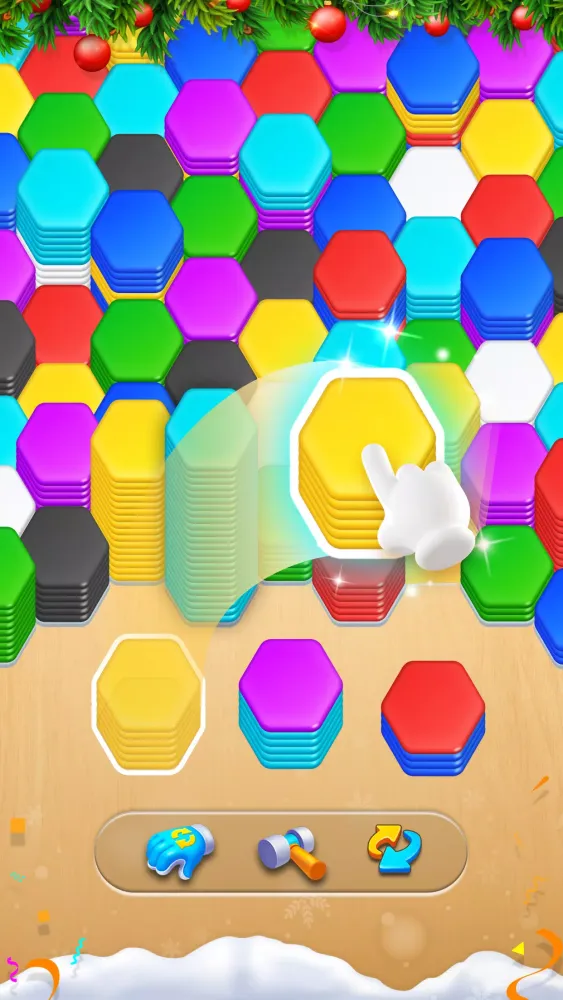 Christmas Hexa: 3D Merge Game Screenshots