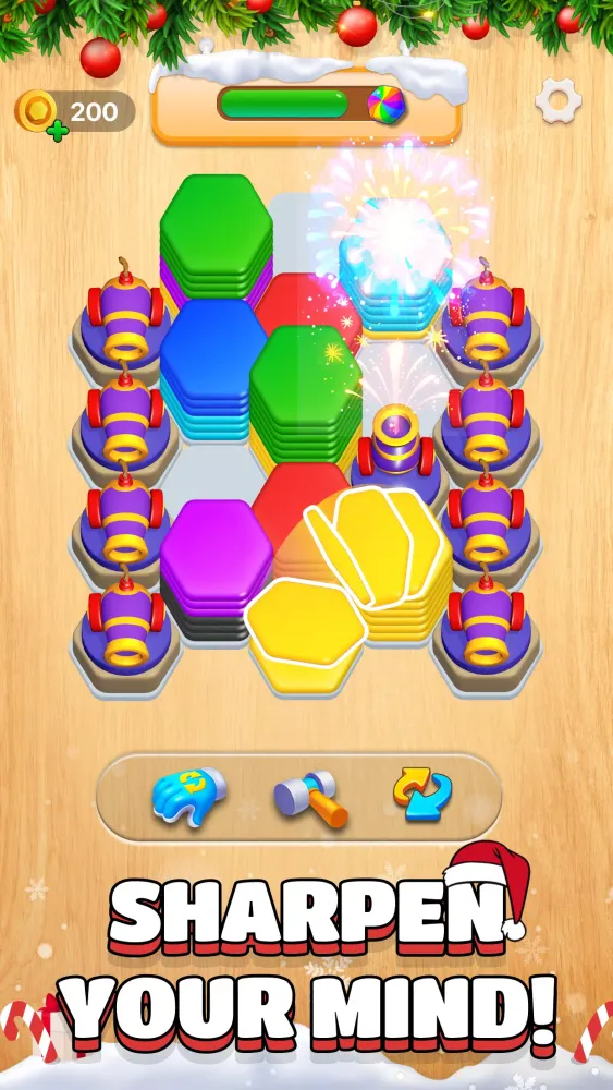 Christmas Hexa: 3D Merge Game Screenshots