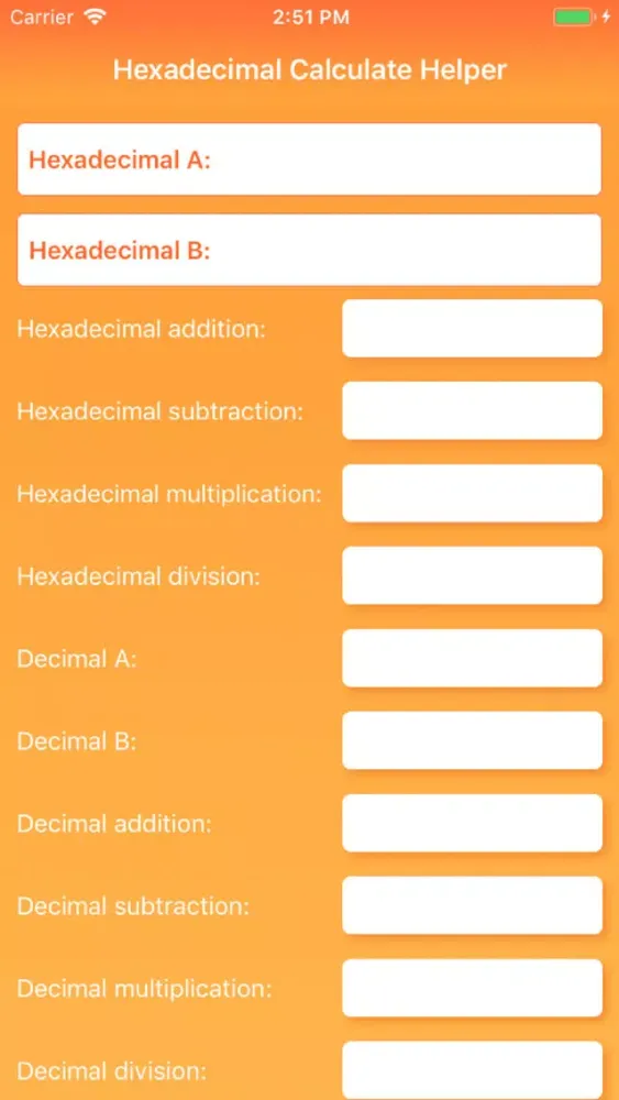 Hexadecimal Calculate Helper 스크린샷