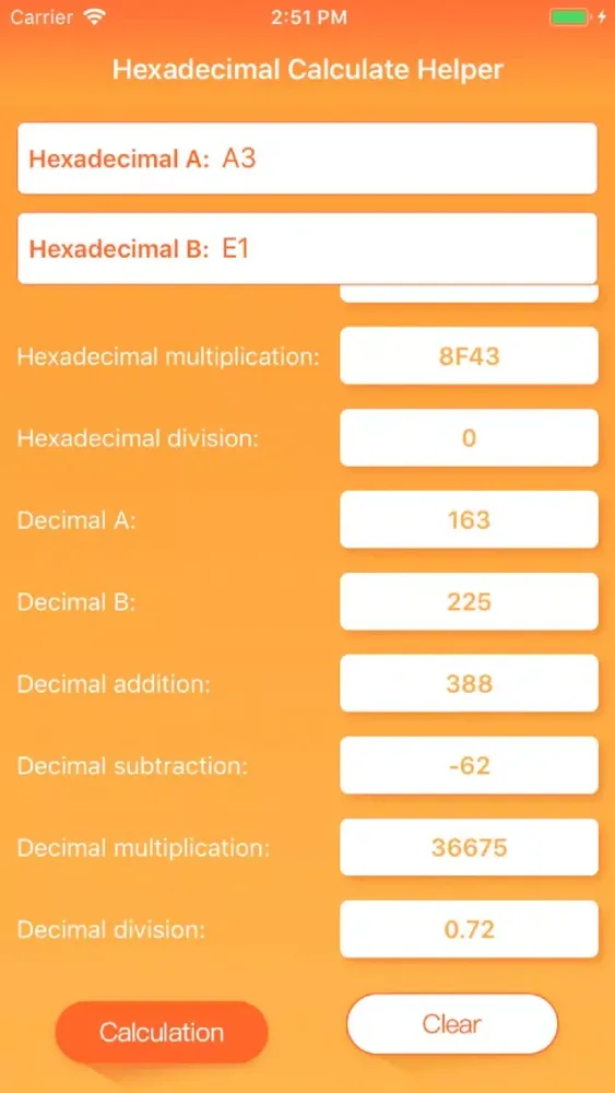Hexadecimal Calculate Helper 스크린샷