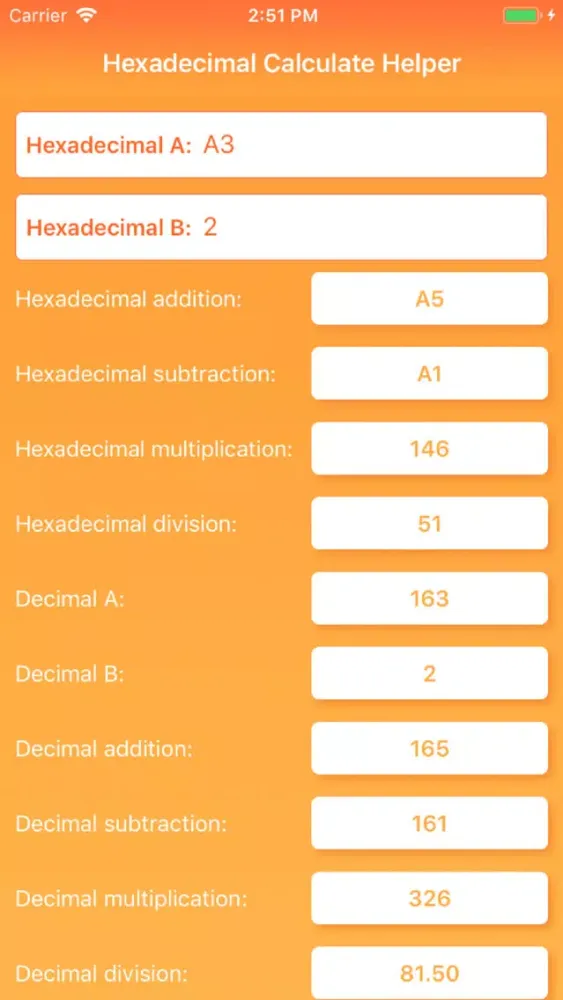 Hexadecimal Calculate Helper 스크린샷
