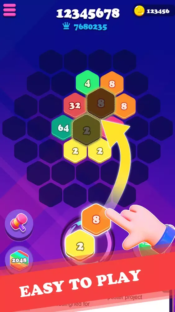 صور 2048 Hexagon Block