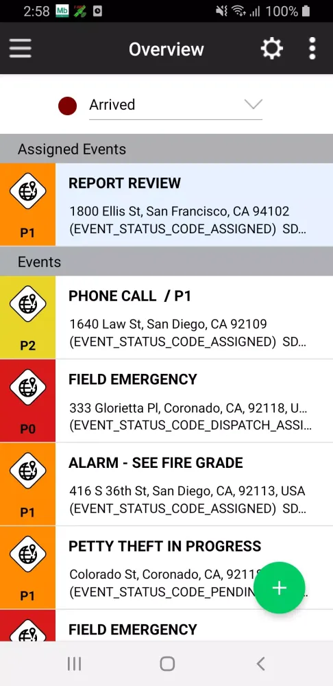 Capturas de pantalla de OnCall Mobile