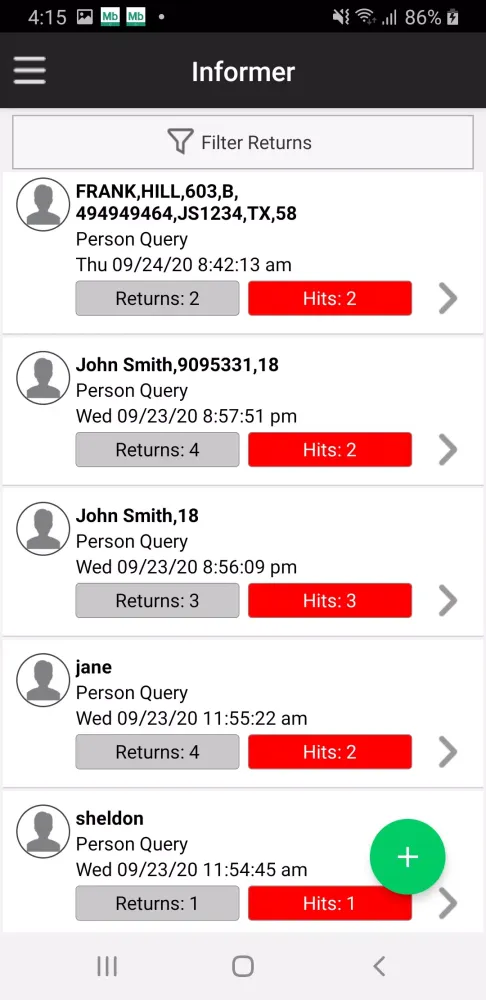 Capturas de pantalla de OnCall Mobile