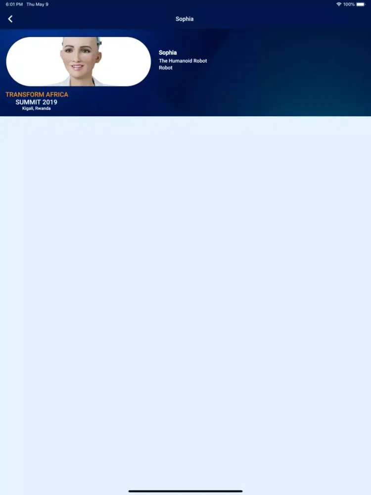 Tangkapan skrin Transform Africa Summit App iPad 