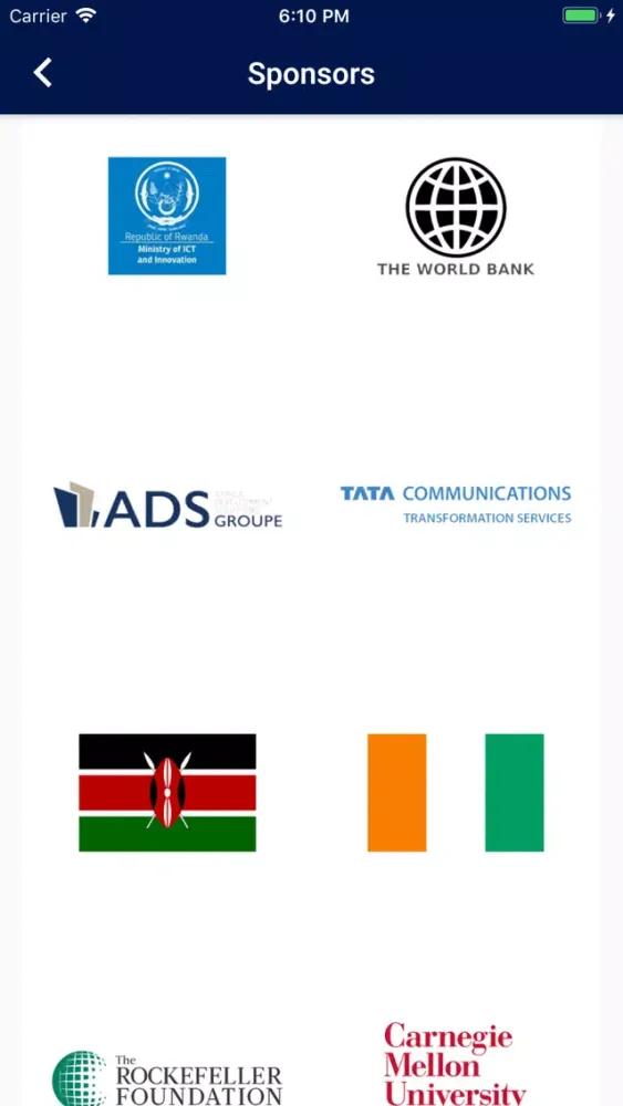 Tangkapan skrin Transform Africa Summit App