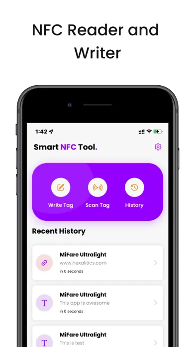 Tangkapan skrin NFC Smart Tool
