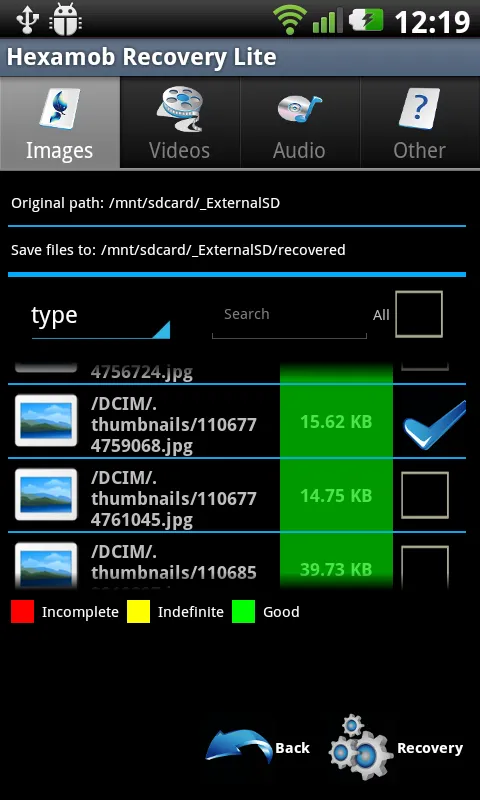 Hexamob Recovery PRO Screenshots