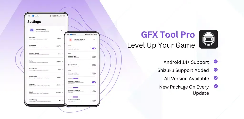 GFX Tool سکرین شاٹس