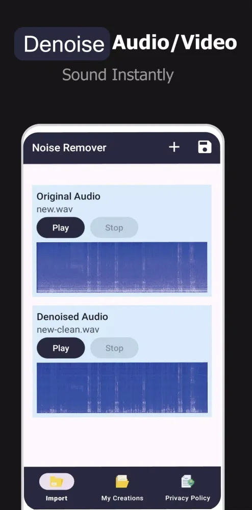 Remove Noise Audio Video Screenshots