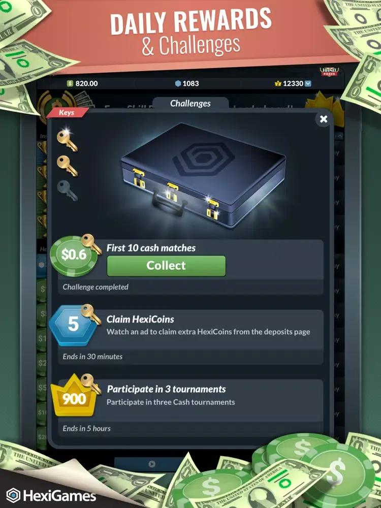 5-Hand Poker: Real Money Game iPad 應用截圖