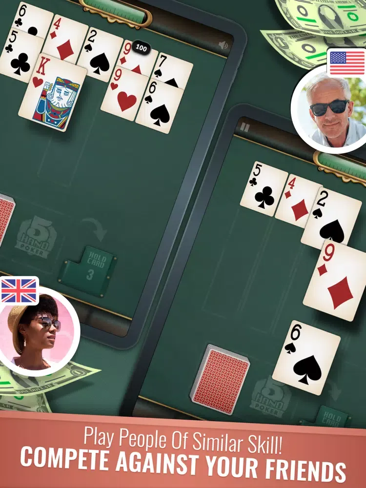 5-Hand Poker: Real Money Game iPad 應用截圖