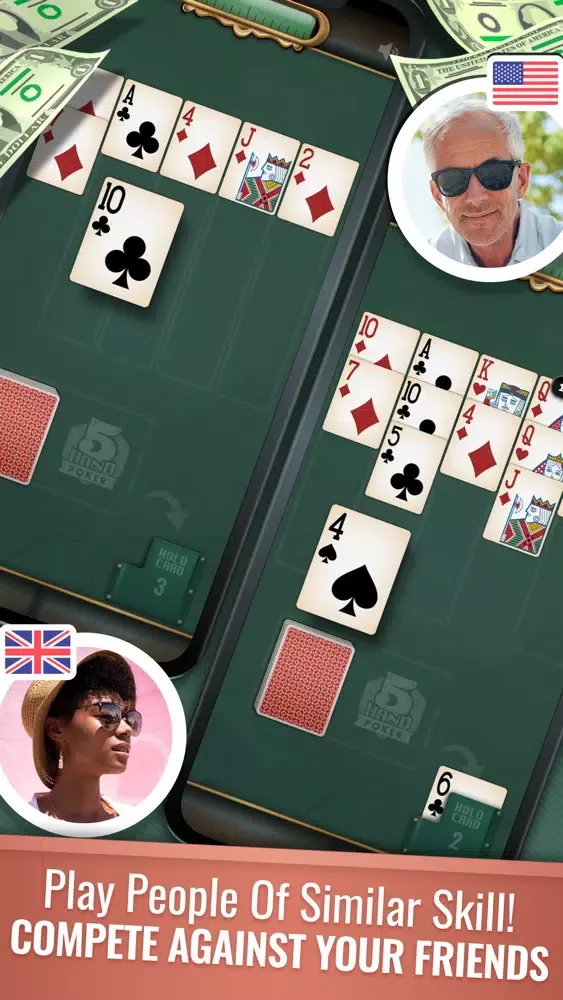 5-Hand Poker: Real Money Game應用截圖