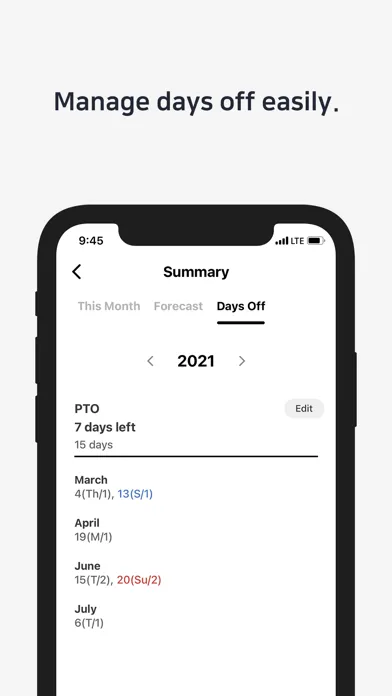 Today's Shift Screenshots