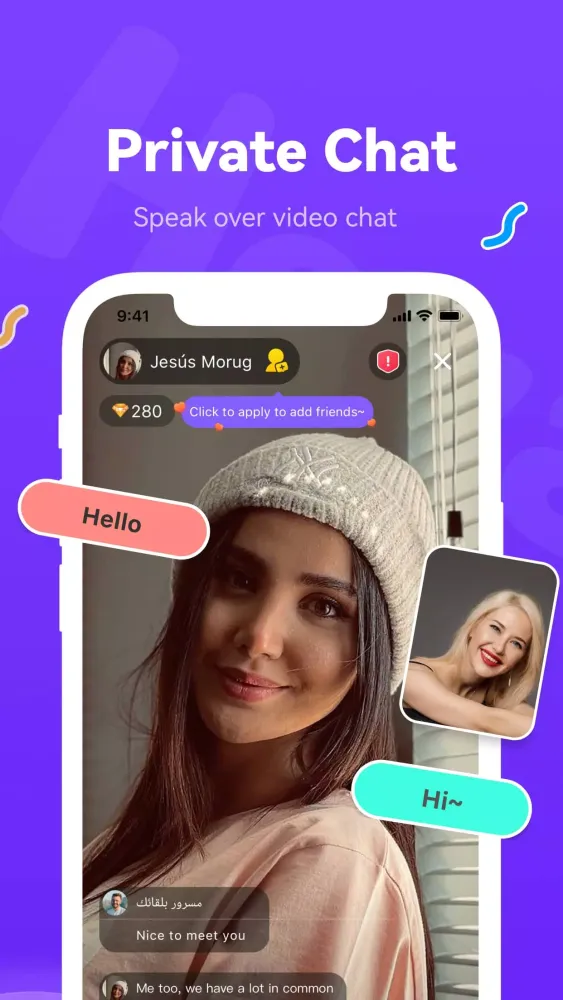 Heya - Video chat.Live.Friends应用截图