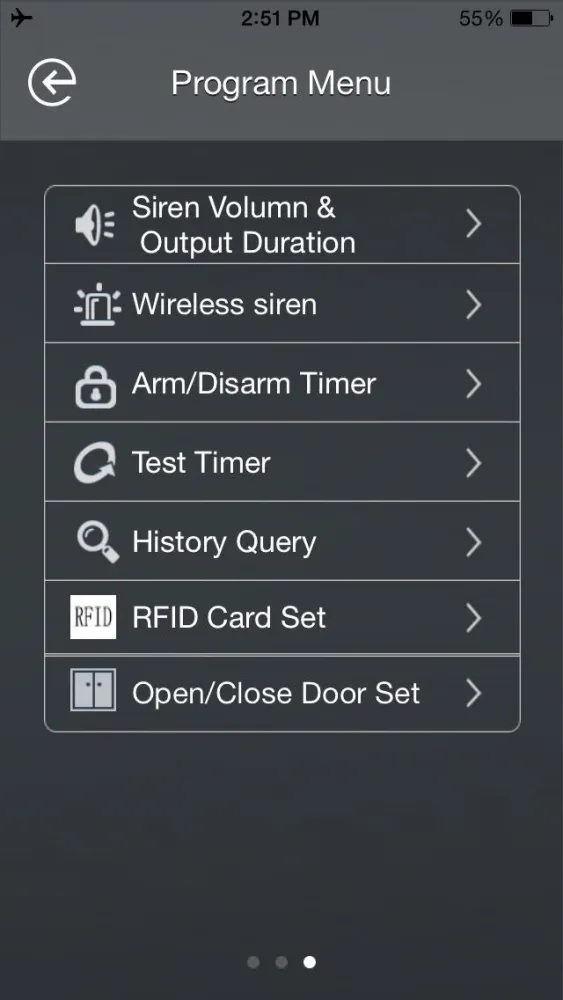 Ảnh chụp màn hình của H3 Alarm