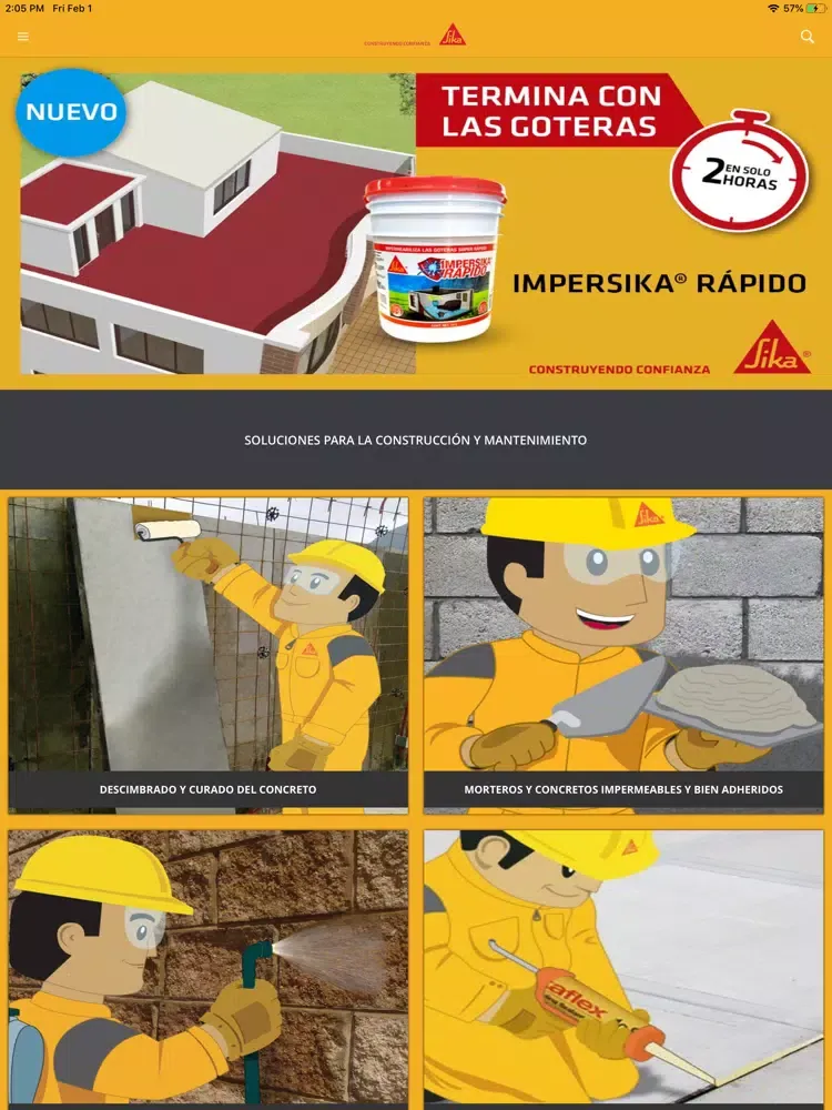 Sika App iPad  스크린샷