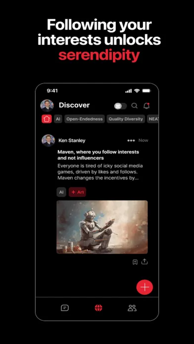 Capturas de pantalla de Maven: The Serendipity Network