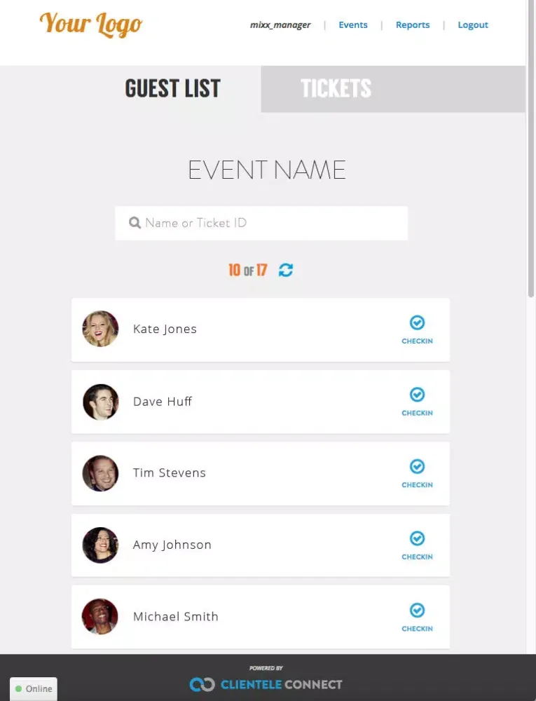 Clientele Connect Checkin App iPad  स्क्रीनशॉट