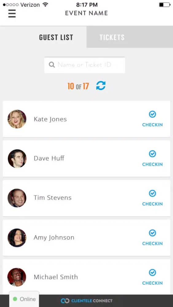 Clientele Connect Checkin App स्क्रीनशॉट