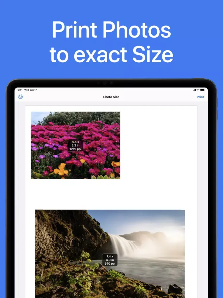 iPrint Smart Photo to Size App iPad  سکرین شاٹس