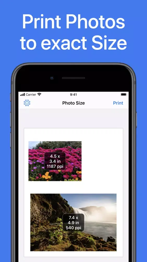 iPrint Smart Photo to Size App سکرین شاٹس