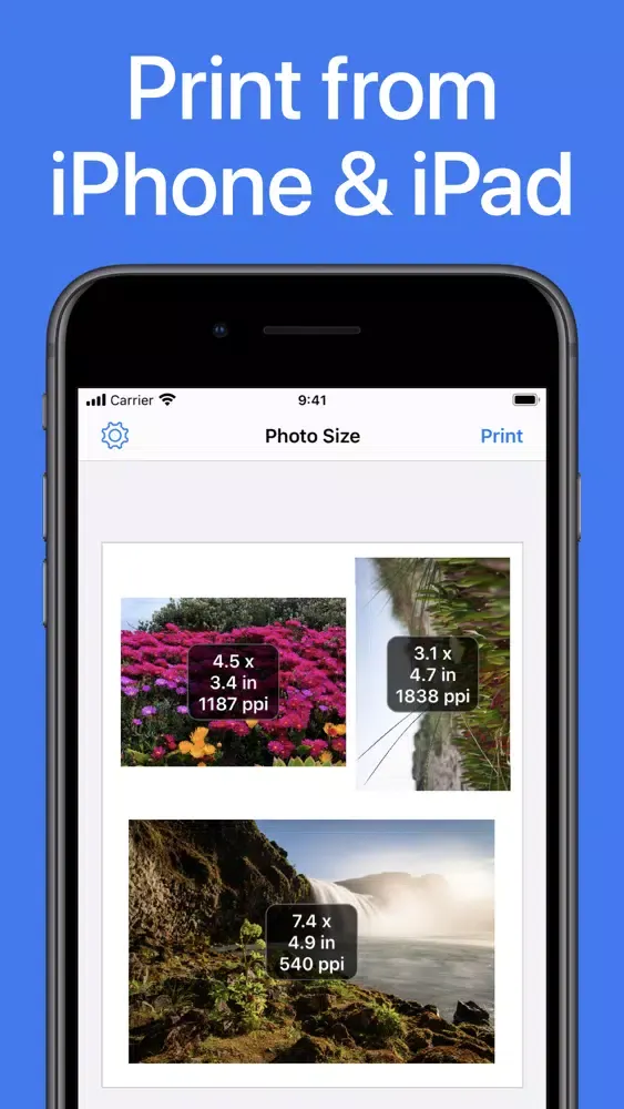 iPrint Smart Photo to Size App سکرین شاٹس
