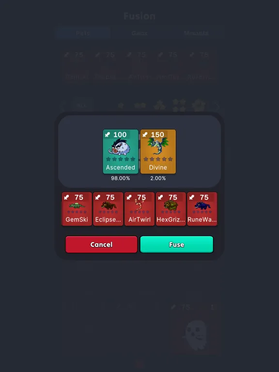 Tangkapan layar Pet Evolution: Idle Merge Game iPad 