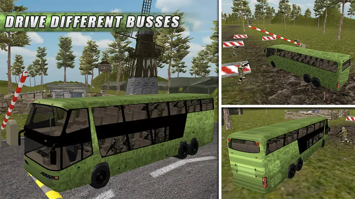 Capturas de tela do Military Transporter Bus Sim
