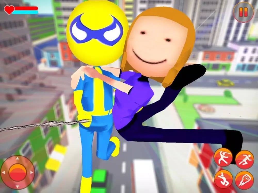 Screenshot di Spider Stickman Rope Hero City iPad 
