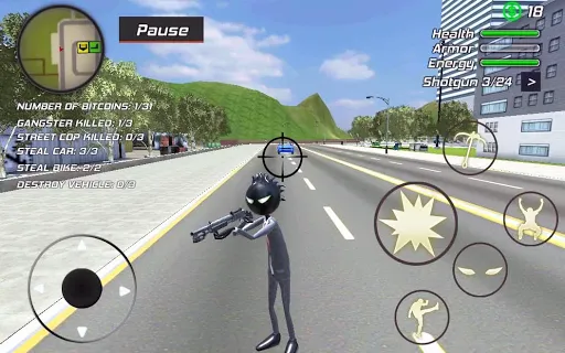 Скриншоты Amazing Crime Rope Stickman