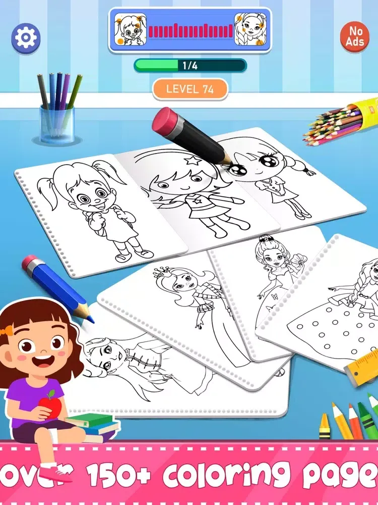 Princess Coloring And Drawing iPad  Screenshots