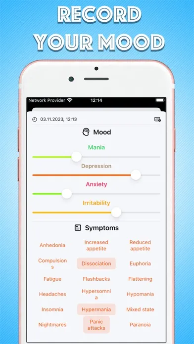 Скриншоты Bipolar Mood Tracker BPD Diary