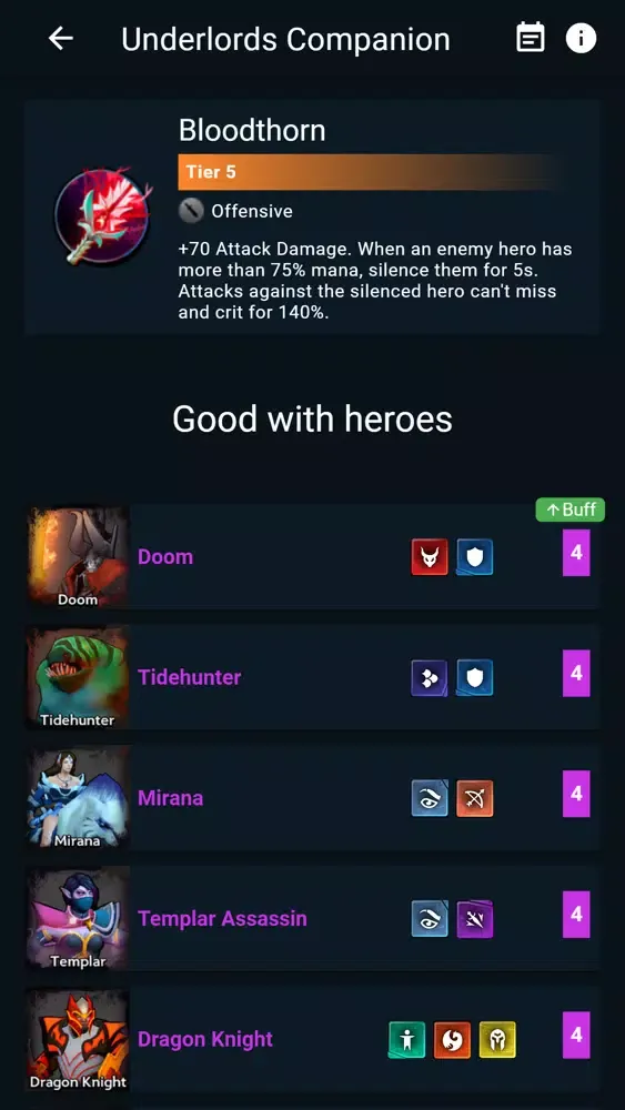 Underlords Companion Screenshots