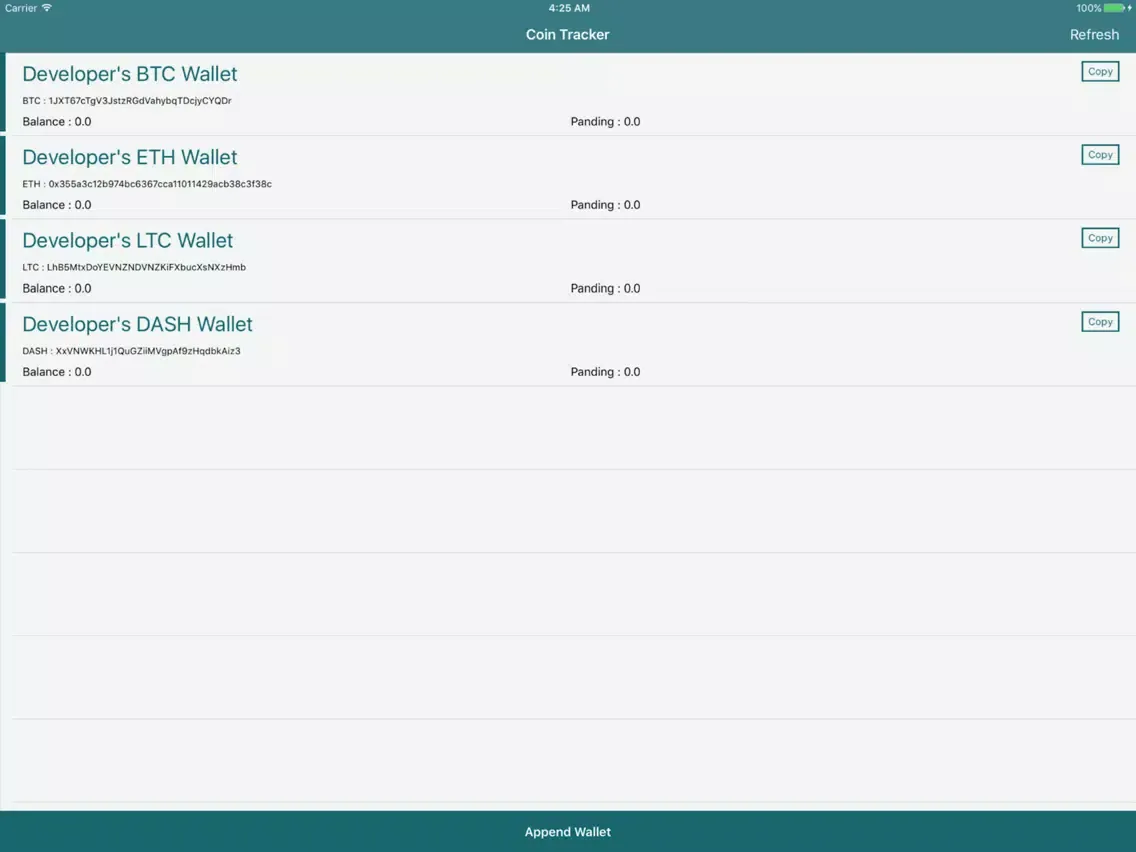 Ảnh chụp màn hình của CoinTracker - Tracking Bitcoin iPad 