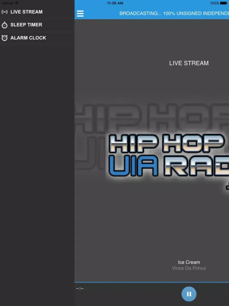 Hip Hop UIA Radio iPad 应用截图