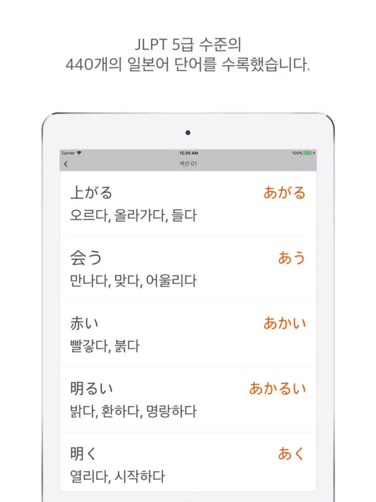 Capturas de tela do 요미가나 - JLPT 5급 일본어 한자 읽는 법 iPad 