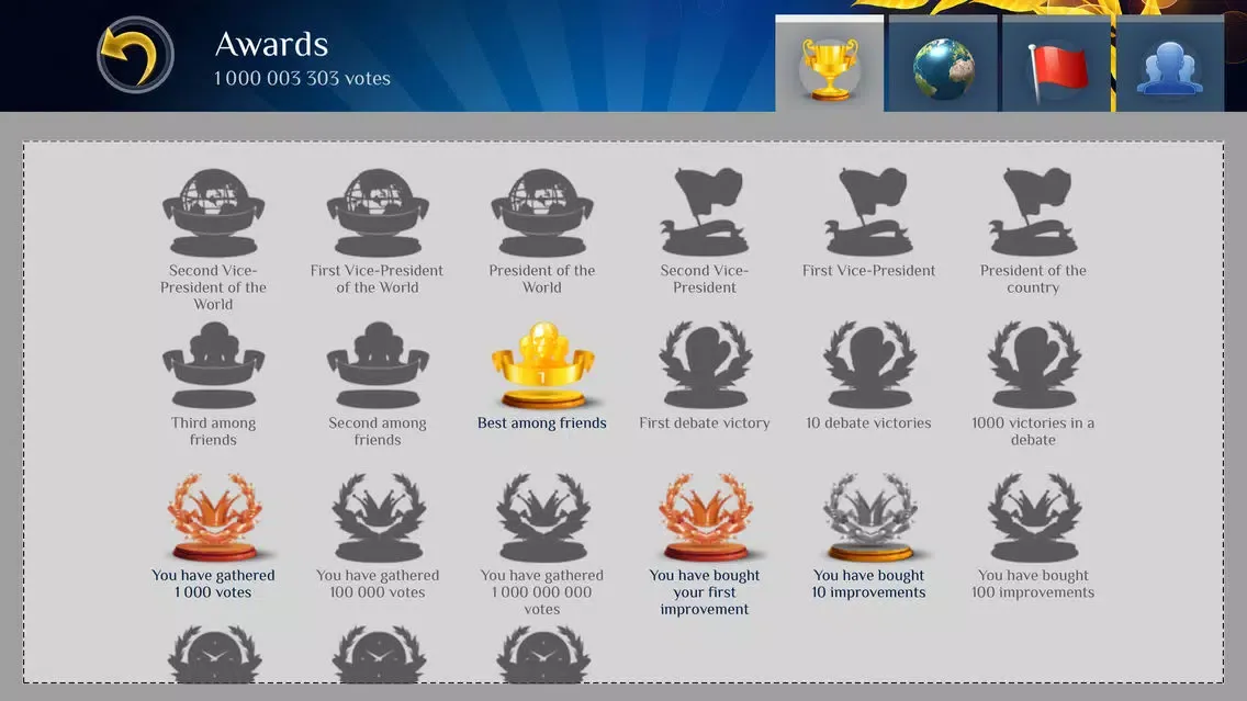 Tangkapan layar President of the World - idle & clicker game with online mode