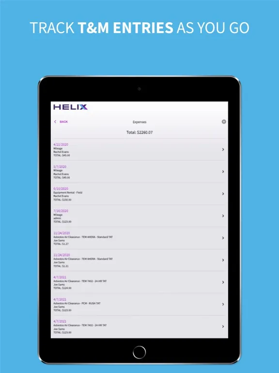 تصاویر Helix Mobile App iPad 