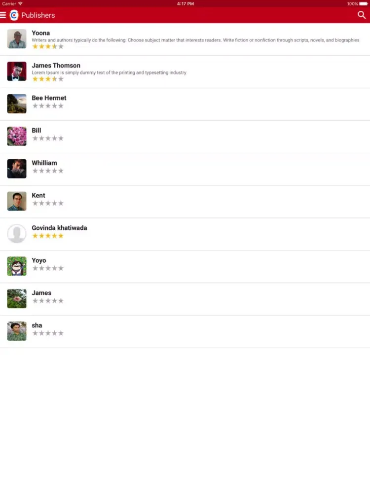 Capturas de pantalla de HiCom Epublish iPad 