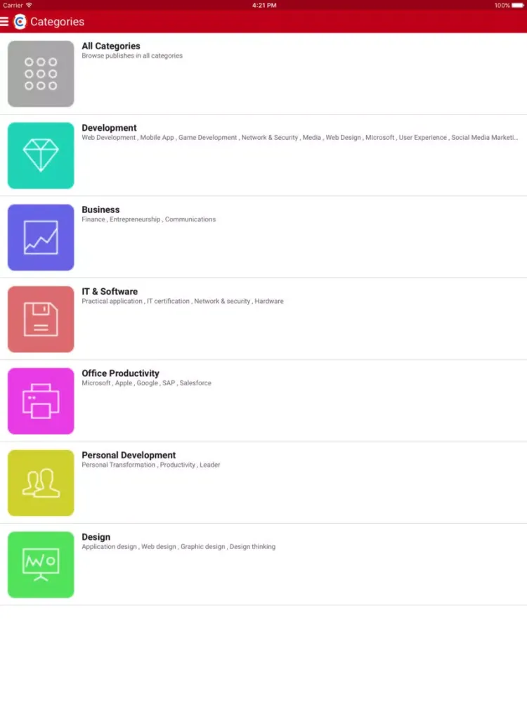 Capturas de pantalla de HiCom Epublish iPad 