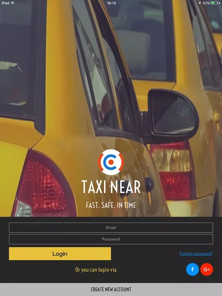 Tangkapan layar HiCom Taxi iPad 