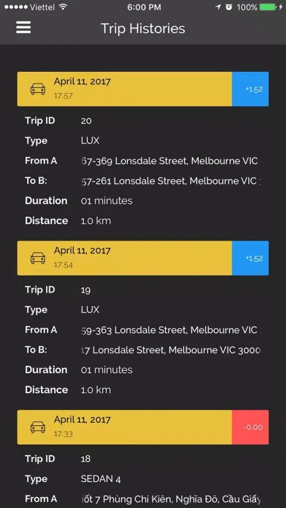 Tangkapan layar HiCom Taxi