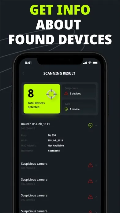 Zrzuty ekranu Hidden camera detector aрр
